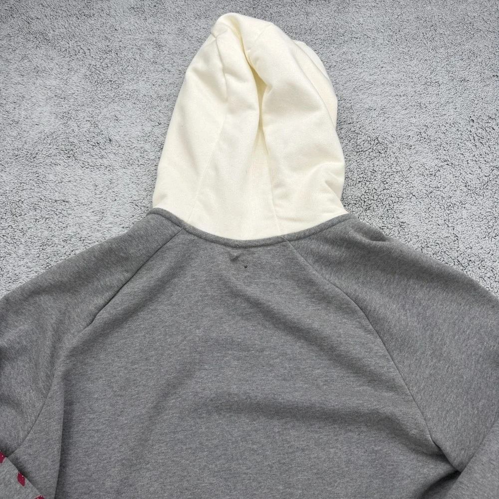 Nike Air Jordan Hoodie Mens Large Gray Jumpman Classic Spellout Logo Sweatshirt